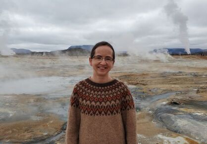 Hólmfríður Gestsdóttir við Námafjall